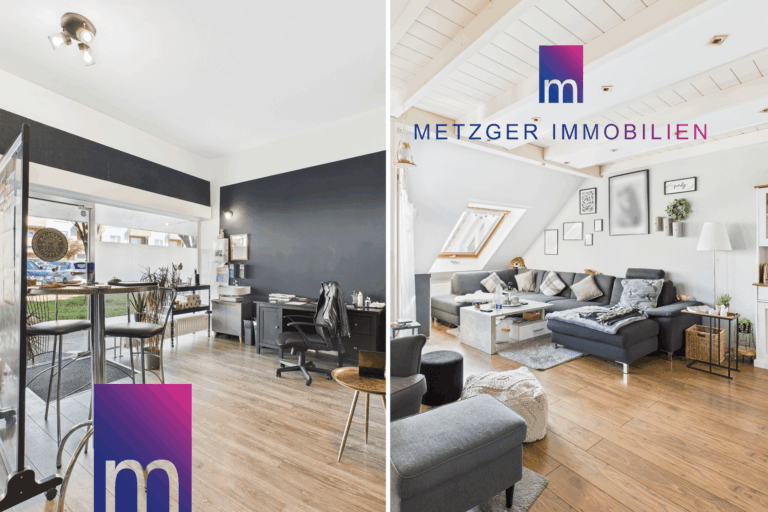 Schöne Maisonette-Wohnung mit direkt darunterliegenden Gewerbeeinheit im EG