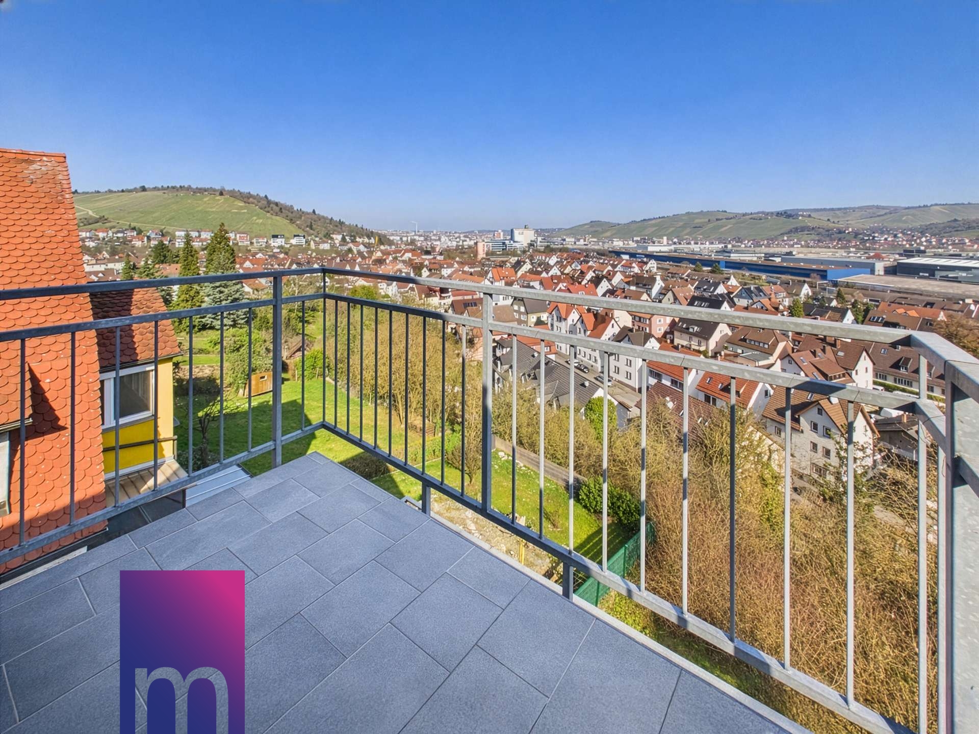 Blick vom Balkon