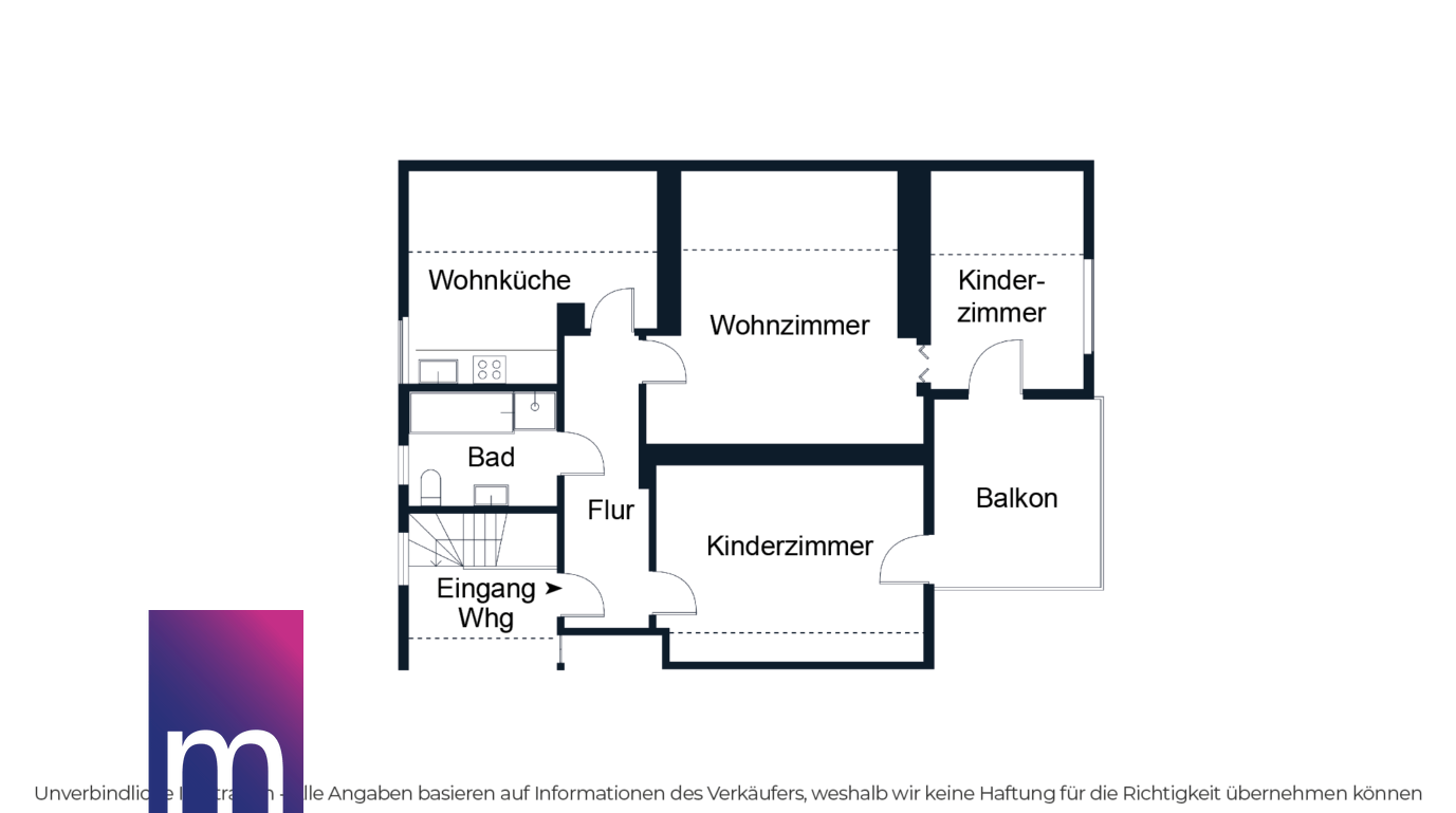 Grundriss DG: 4-Zi-Wohnung