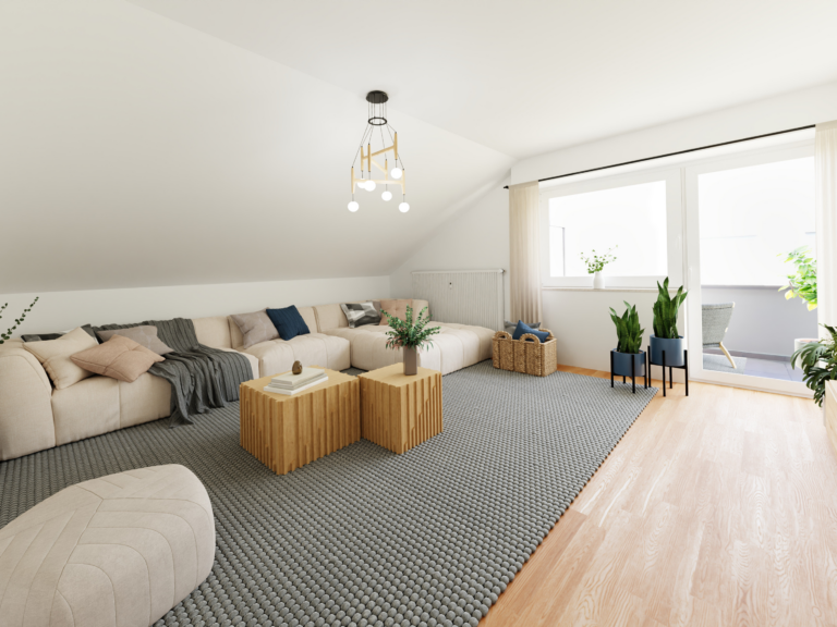 Ruhig gelegene 2,5-Zimmer-Dachgeschosswohnung mit Balkon und extra Zimmer
