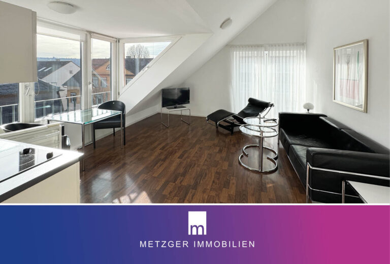 Neuwertige, helle 2 zimmer-DG-Wohnung mit toller Raumwirkung in Top-Lage