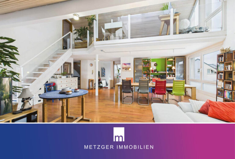 Außergewöhnliche 4,5-Zimmer Maisonette-Wohnung mit sonnigem West-Balkon und toller Raumwirkung