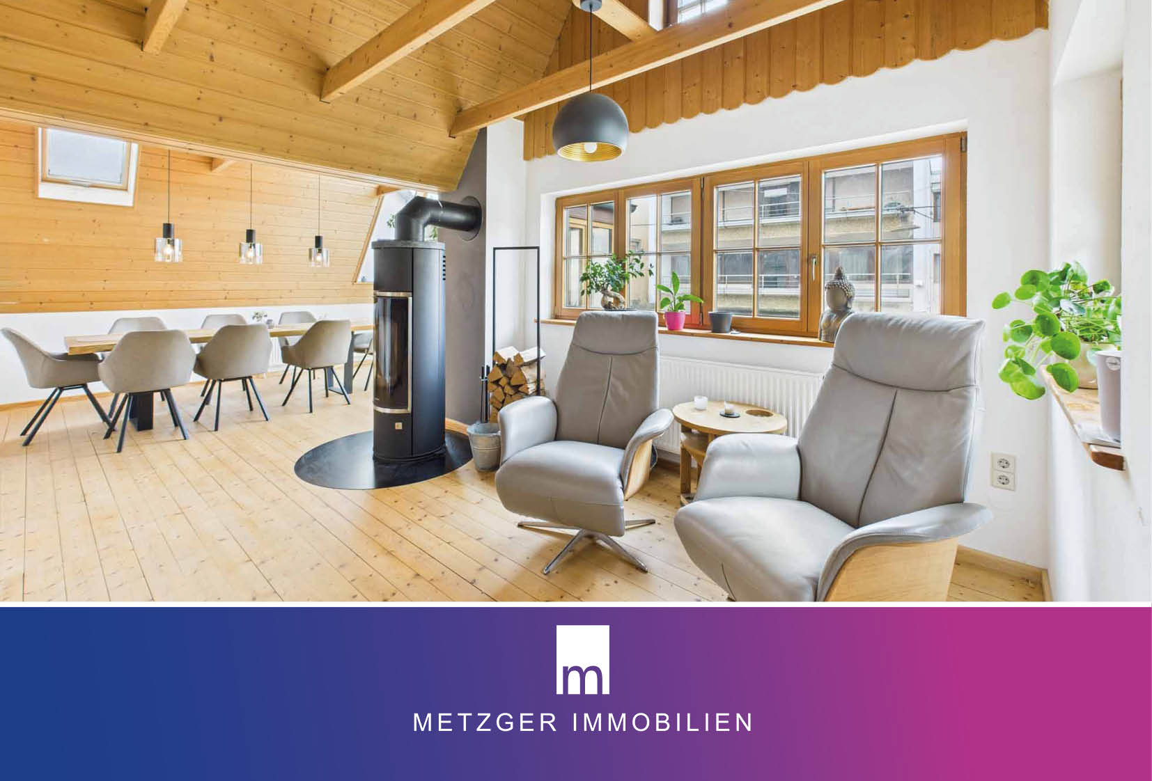 Gemütliche Lounge mit Ofen OG