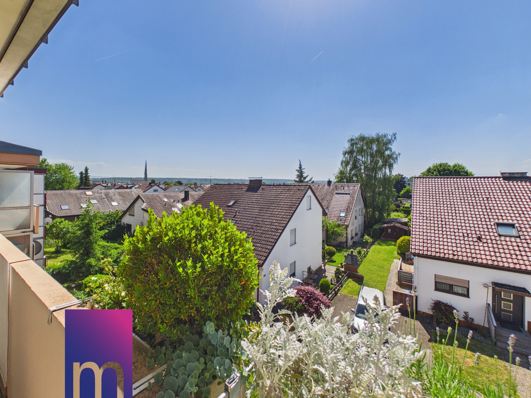 Ausblick vom Balkon