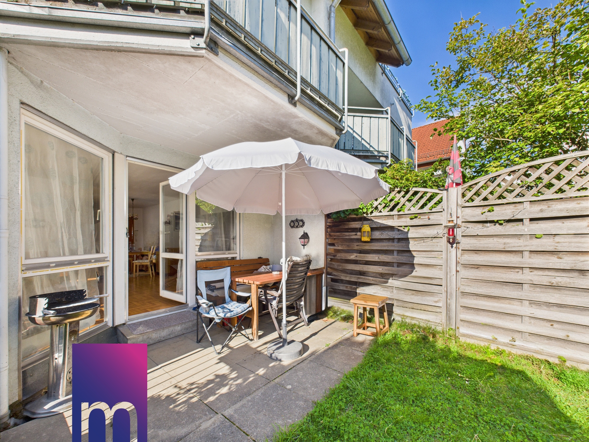 Schöne Sonnenterrasse